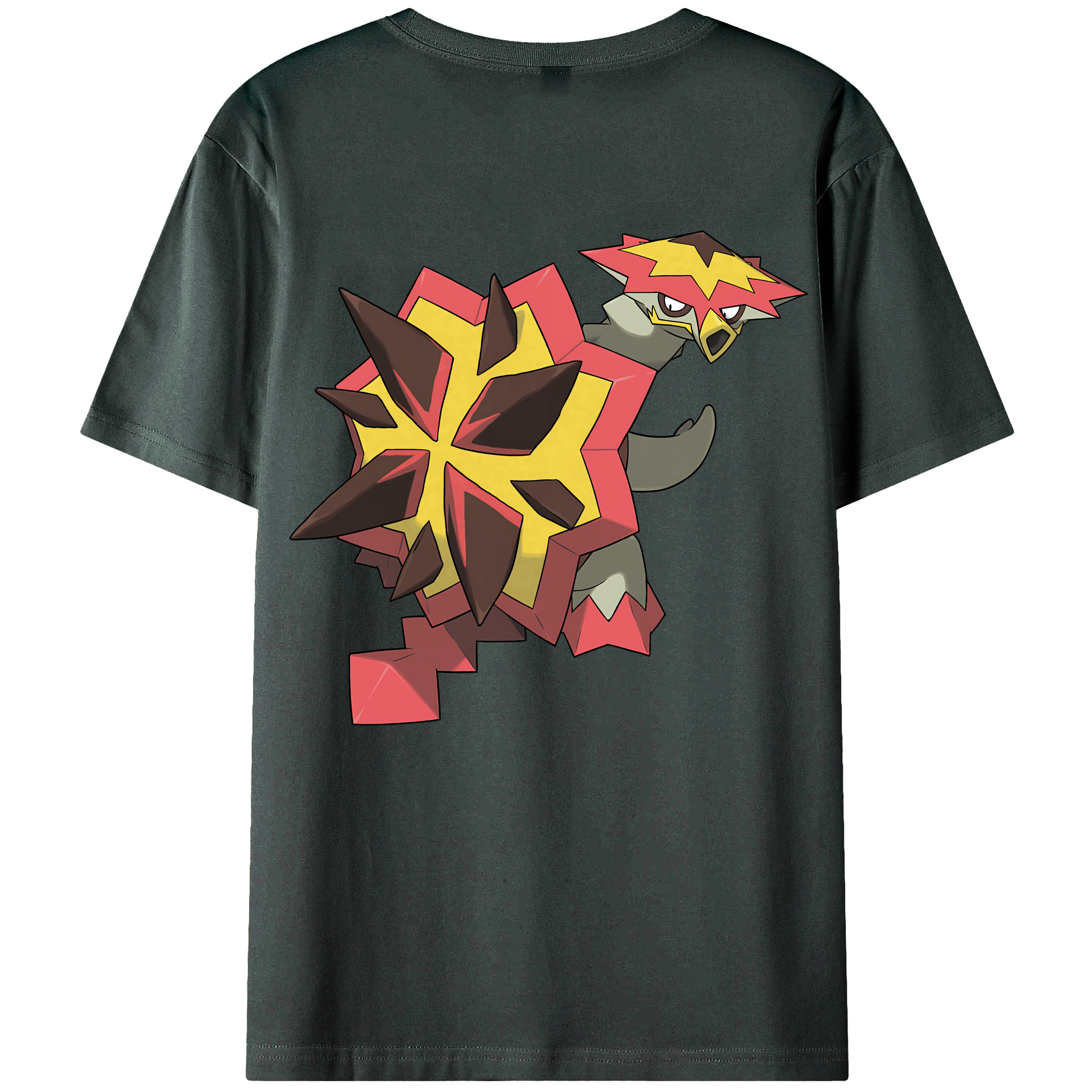 （画像用） ポケットモンスター Pokémon 綿100％ メンズ半袖Tシャツ（バックプリント） 通気性